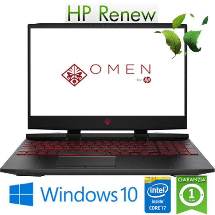 Notebook HP Omen 15-dc1035nl i7-8750H 16Gb 1Tb+256Gb 15.6' NVIDIA GeForce RTX 2060 6GB Gaming Windows 10 HOME