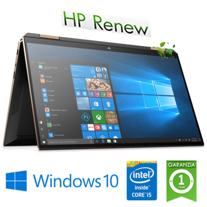 Notebook Convertibile HP Spectre x360 13-aw0001nl Core i5-1035G4 8Gb 256Gb SSD 13.3' FHD TS Windows 10 HOME