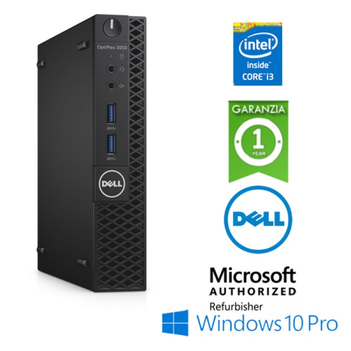 PC Dell Optiplex 3050 USFF Core i3-6100T 3.2GHz 8Gb Ram 500Gb No ODD Windows 10 Professional
