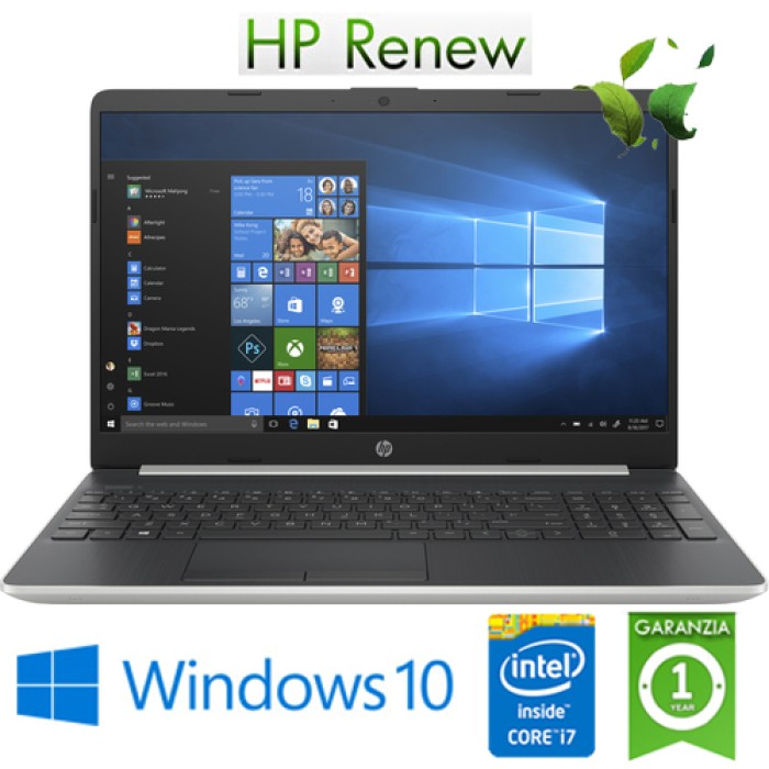 Notebook HP 15-dw0125nl Core i7-8565U 1.6GHz 8Gb 256Gb SSD 15.6' FHD Nvidia GeForce MX130 2GB Windows 10 HOME