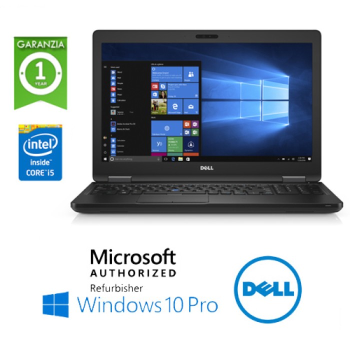 Notebook Dell Latitude E5580 Core i5-6300U 2.3GHz 8Gb Ram 256Gb SSD 15.6' Windows 10 Professional