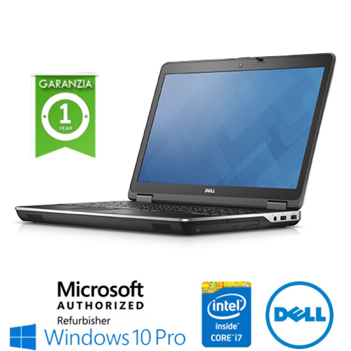Notebook Dell Latitude E6540 Core i7-4800MQ 8Gb 256Gb 15.6' DVD WEBCAM Windows 10 Professional