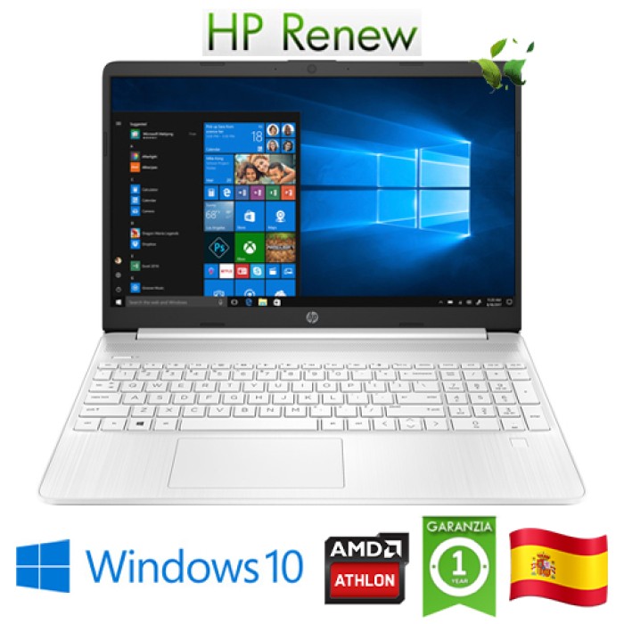Notebook HP 15s-eq1023ns AMD Ath3050U 2.3GHz 8Gb 256Gb 15.6' HD LED Windows 10 HOME [LINGUA SPAGNOLA]