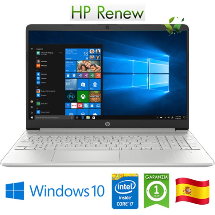 Notebook HP 15s-fq1117ns i7-1065G7 1.3GHz 8Gb 512Gb SSD 15.6' FHD LED Windows 10 HOME [LINGUA SPAGNOLA]