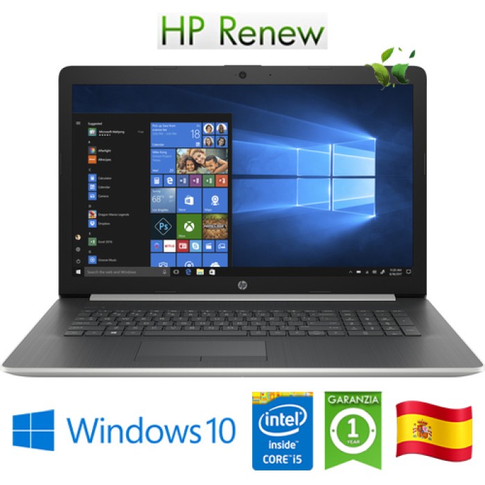 Notebook HP 17-by2003ns i5-10210U 8Gb 512Gb DVD-RW 17.3' AMD Radeon 530 2GB Win 10 HOME [LINGUA SPAGNOLA]