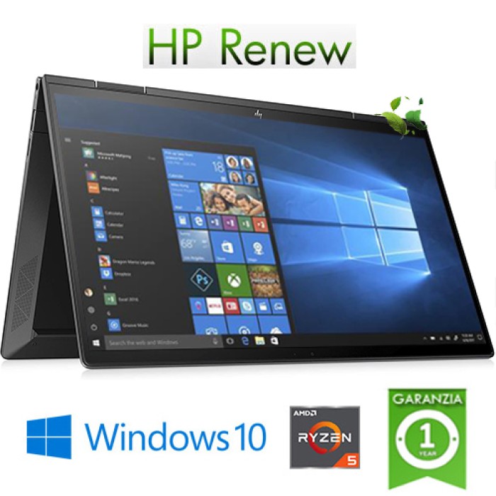 Notebook HP ENVY x360 13-ay0005nl RYZEN5-4500U 2.3GHz 8Gb 512Gb SSD 13.3' FHD BV LED TS Win 10 HOME
