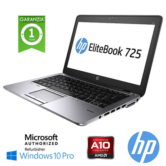 Notebook HP Elitebook 725 G2 A8 PRO-7150B 2.0GHz 8Gb 256Gb SSD 12.5' Windows 10 Professional