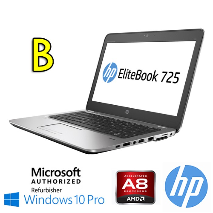 Notebook HP Elitebook 725 G3 A8-8600B 1.6GHz 8Gb 256Gb SSD 12.5' Windows 10 Professional [Grade B]