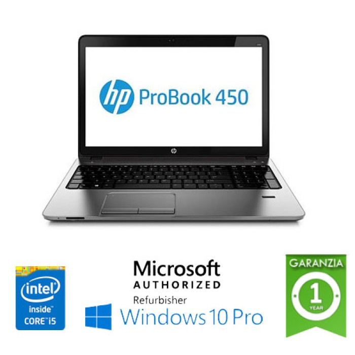 Notebook HP ProBook 450 G3 Core i5-6200U 2.3GHz 8Gb 256Gb 15.6' HD DVD-RW Windows 10 Professional