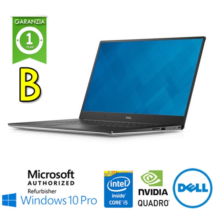 Mobile Workstation Dell Precision 5520 Core i5-7300HQ 2.5GHz 16Gb 512Gb 15.6' Quadro M1200 Win 10 Pro[Grade B]