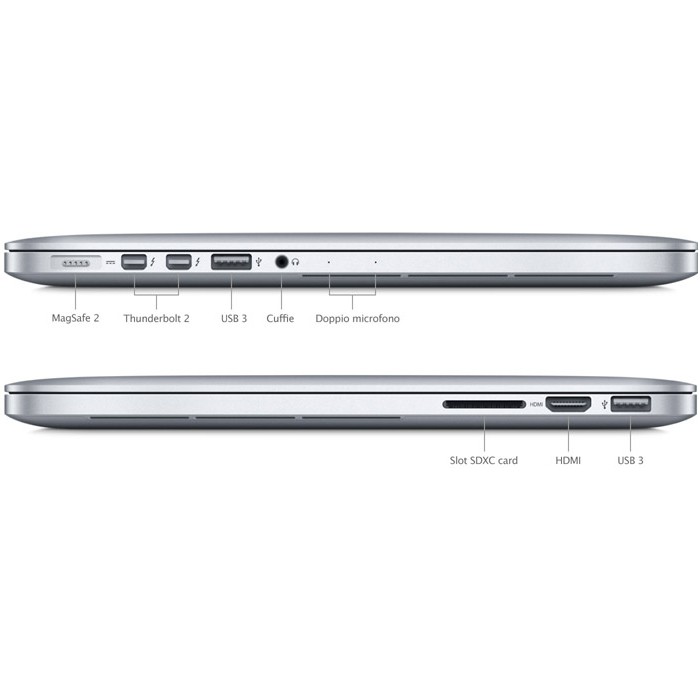 Apple MacBook Pro MGX72LL/A Metà 2014 Core i5-4278U 2.6GHz 8Gb 256Gb SSD 13.3' Retina MacOS Silver