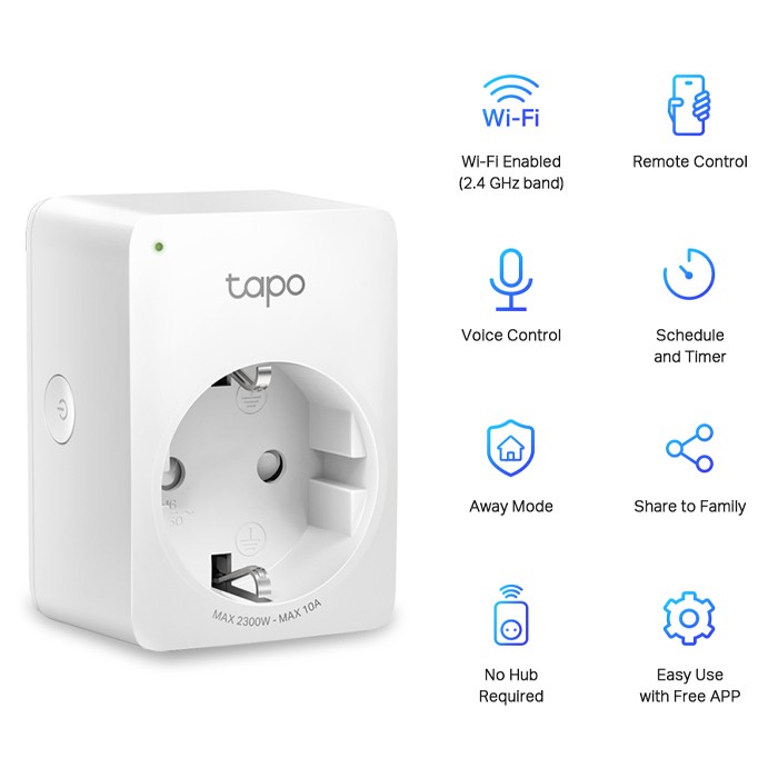 √ Simpaticotech™ TP-Link Tapo P100 Mini Presa Smart Wi-Fi [Pacchetto da 4  pezzi]  30 giorni di prova gratuita - 4i - media voti 5 / 5 -  Ricondizionato Rigenerato Prezzo Offerta