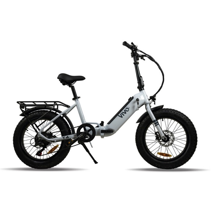 Vivobike FAT BIKE M-VT422 250 Watt 30 Km Autonomia LCD White Alluminio [NUOVO]