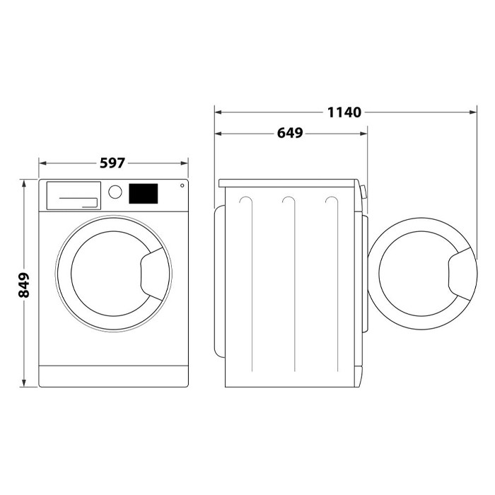 Asciugatrice Caricamento frontale Hotpoint H8 D94WB IT 9 kg A+++ Bianco