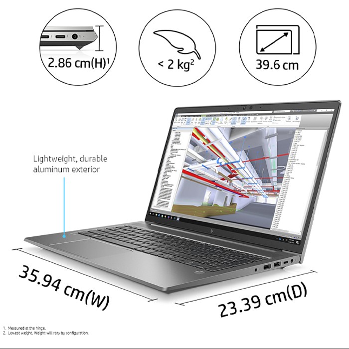 Mobile Workstation HP ZBook Power G7 i7-10850H 32GB 512GB SSD 15.6' T2000 Max-Q 4GB Win 11 Pro [Grade B]