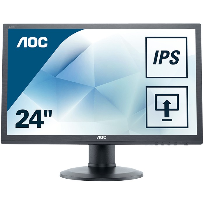 Monitor AOC I2460PXQU 24 Pollici 1920x1200 WUXGA USB VGA DVI HDMI DP Black