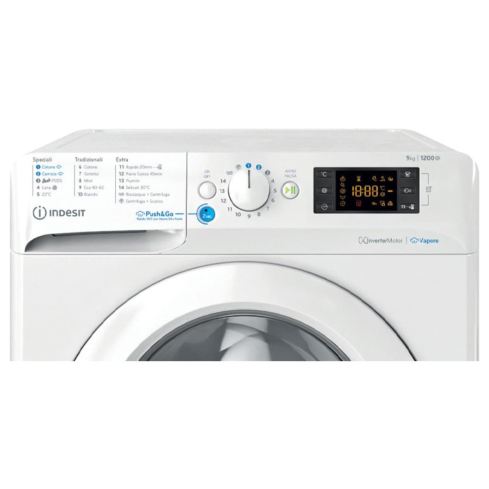 Lavatrice Caricamento frontale Indesit BWE 91296X WV IT 9 kg 1200 Giri/min Bianco