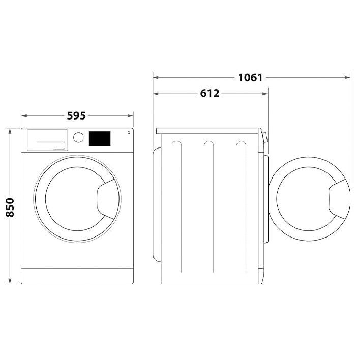 Lavatrice Caricamento frontale Indesit BWE 91296X WV IT 9 kg 1200 Giri/min Bianco