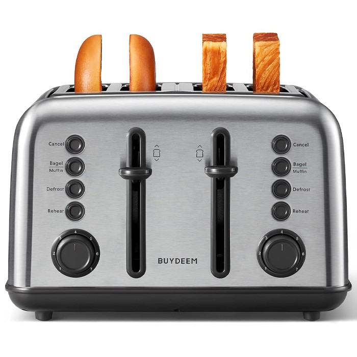 Buydeem Buydeem DT640E Tostapane Elettrico 900W 4 fessure 3,6 cm