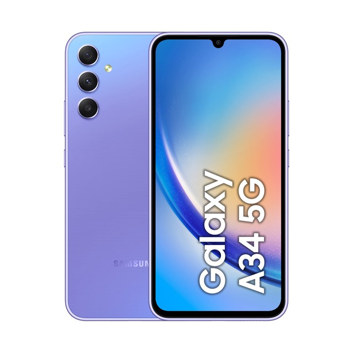 Smartphone Samsung Galaxy A34 5G SM-A346B 256GB 6.6' SuperAMOLED 48MP Violet [Grade A]