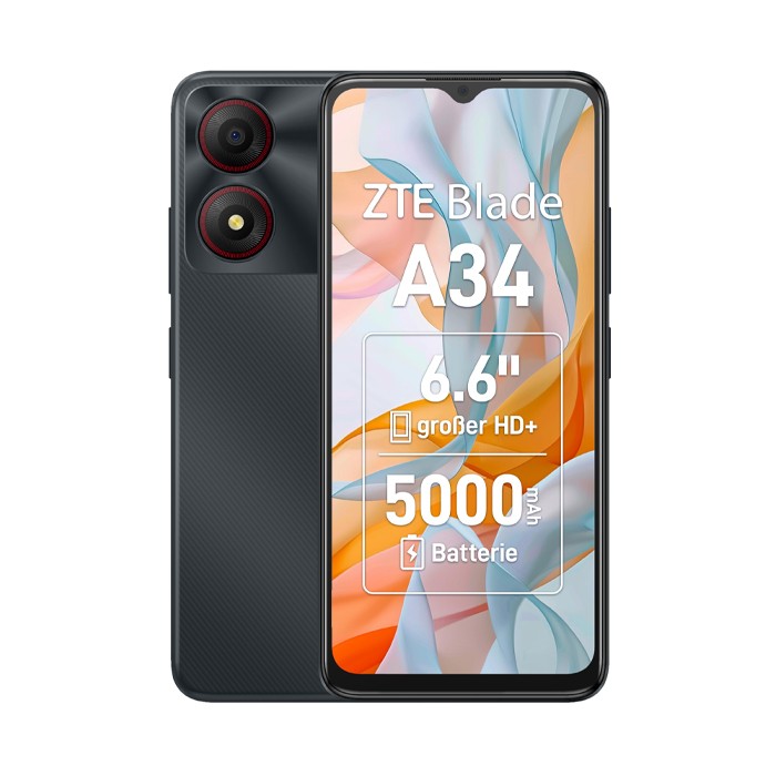 Smartphone ZTE Blade A34 64GB 6.6' IPS LCD 8MP Gray [Grade A]