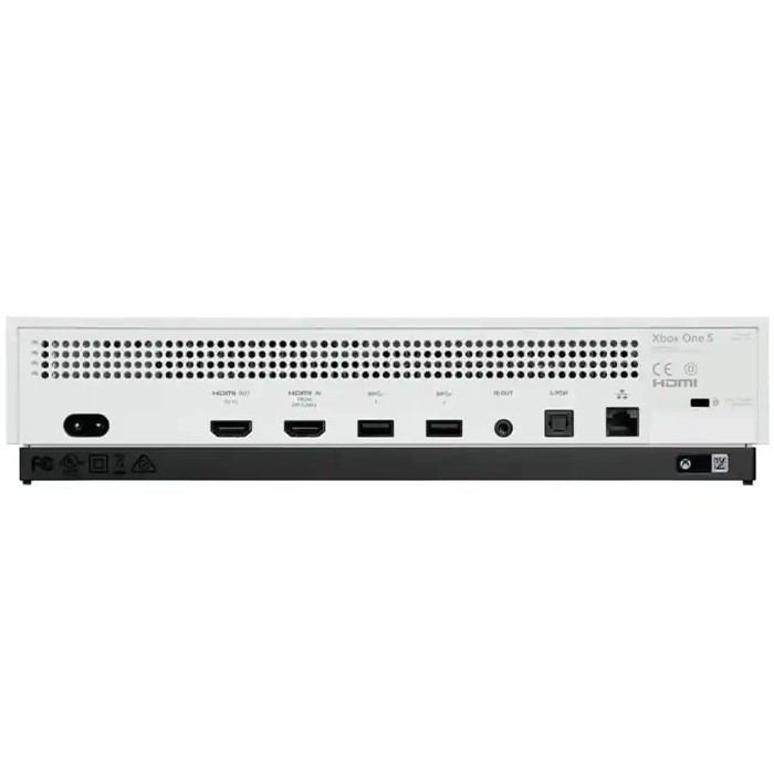 Console Microsoft Xbox One S 500GB HDD 4K Ultra HD Blu-Ray/DVD Controller Incluso Black
