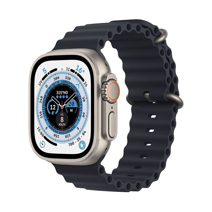 Smartwatch Apple Watch Ultra (A2684) 49mm 32GB GPS+Cell OLED Touchscreen Titanium Blue Strap [Grade A]