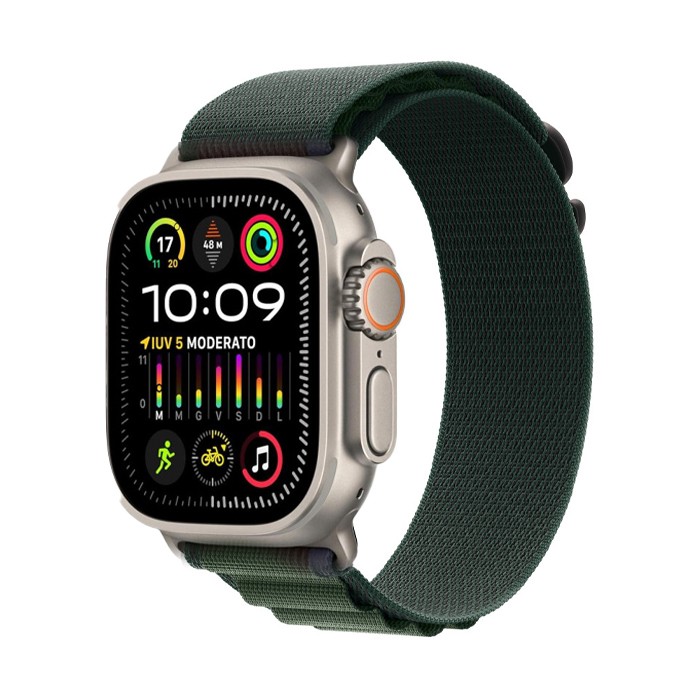 Smartwatch Apple Watch Ultra 2 GPS (A2986) LTE GPS 49mm 64GB OLED Trail Loop Titanium Green [Grade A]