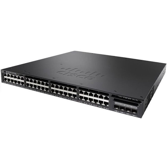 Cisco Catalyst WS-C3650-48TQ-S V01 switch di rete Gestito L3 Gigabit Ethernet (10/100/1000) 1U Nero