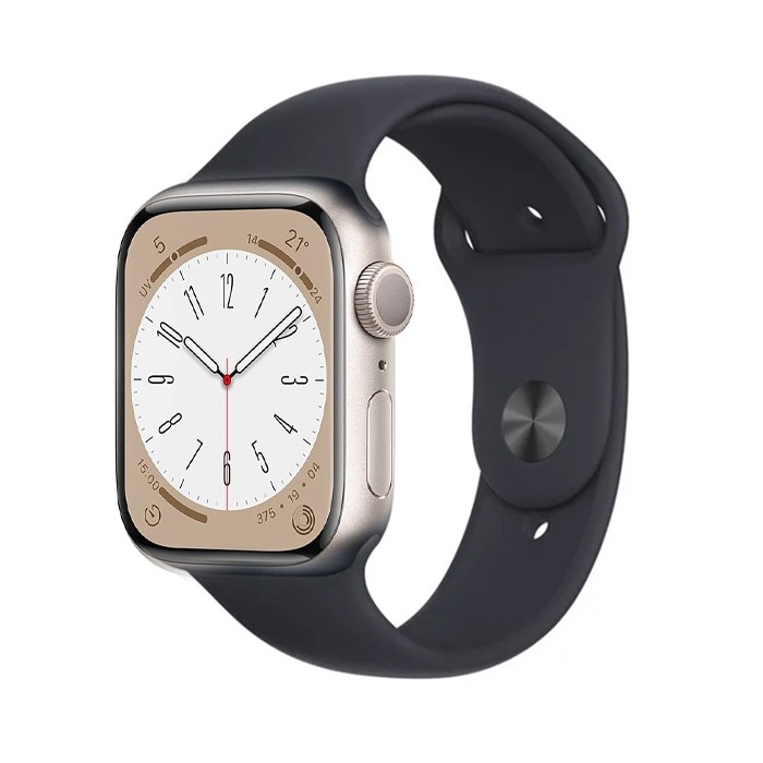 Smartwatch Apple Watch Series 8 GPS (A2770) Aluminium 41mm 32GB OLED Touchscreen Starlight Midnight [Grade B]