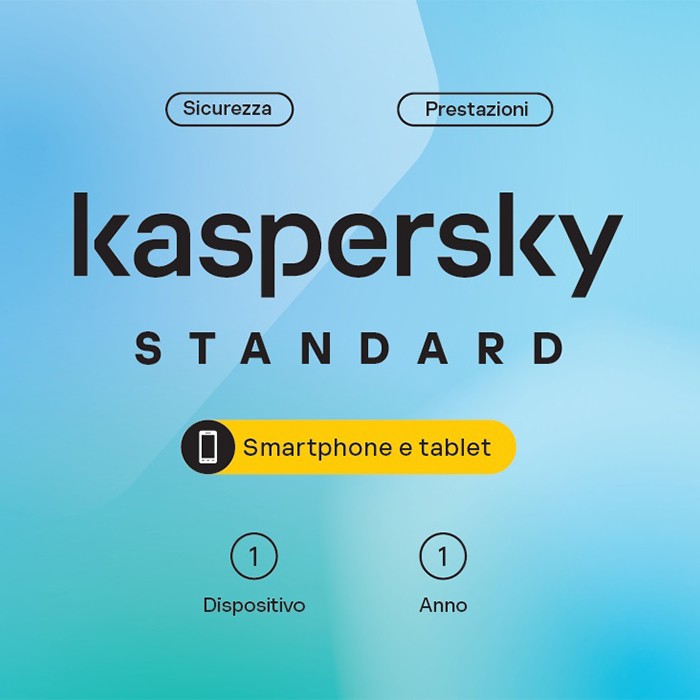 Kaspersky Standard Mobile 1 dispositivo – 1 anno – Card BS IT (Android/iOS)