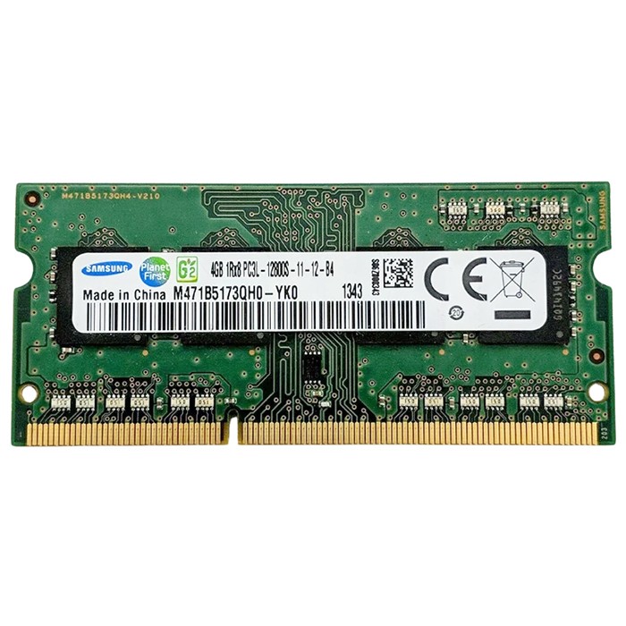 Memoria RAM per computer portatili Samsung M471B5173QH0-YK0 4GB DDR3 SO-DIMM PC3L-12800S 1600MHz 204-Pin