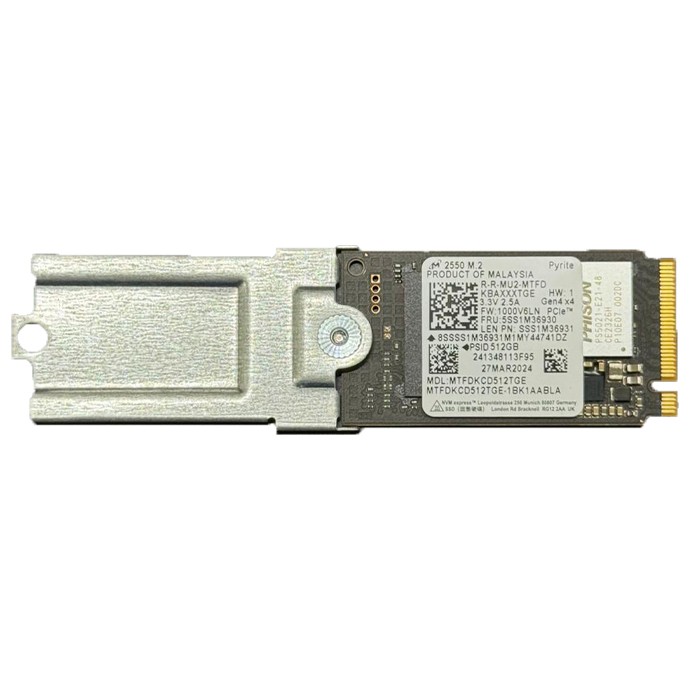 SSD Micron 512GB PCIe NVMe Gen4x4 M.2 2280 SSD Drive - Lenovo FRU:5SS1M36930
