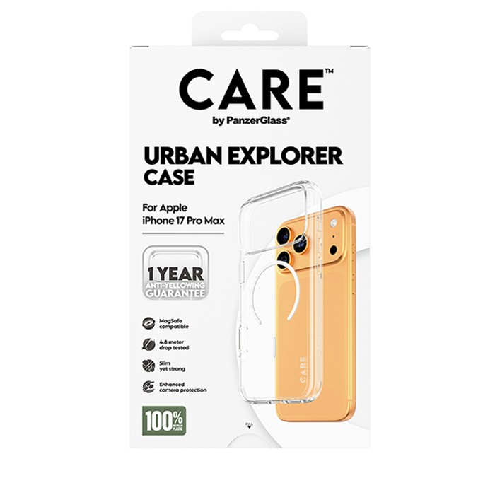 Cover PanzerGlass trasparente CARE Urban Explorer MagSafe Apple iPhone 17 Pro Max [5715685026867]