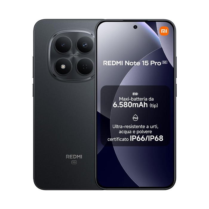 Smartphone Xiaomi Redmi Note 15 Pro 5G 256GB 6.83' AMOLED 50MP Black [Grade A]