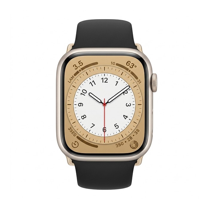 Smartwatch Apple Watch Series 8 GPS (A2771) Aluminium 45mm 32GB OLED Touchscreen Starlight [Grade C+]