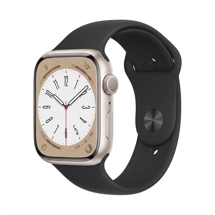 Smartwatch Apple Watch Series 8 GPS (A2771) Aluminium 45mm 32GB OLED Touchscreen Starlight [Grade C+]