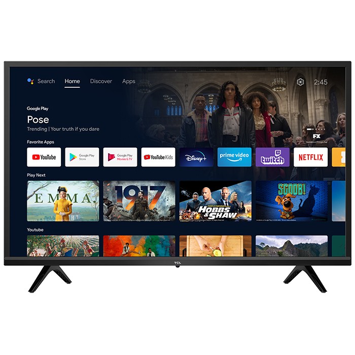 TV TCL 32S5200 32 Pollici 1366x768 HD Smart TV LCD DVB-T2 Black