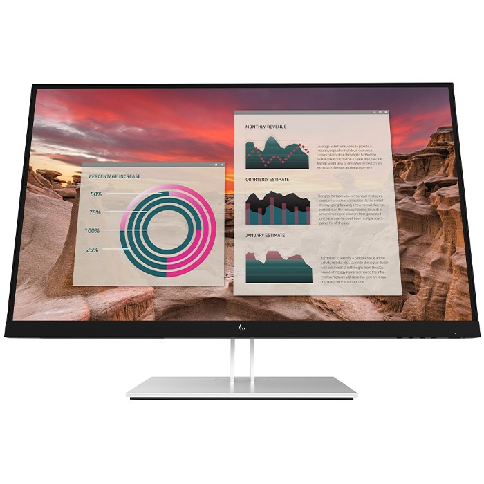 Monitor HP E27u G4 27 Pollici 2560x1440 QHD USB HDMI DisplayPorts Black Silver