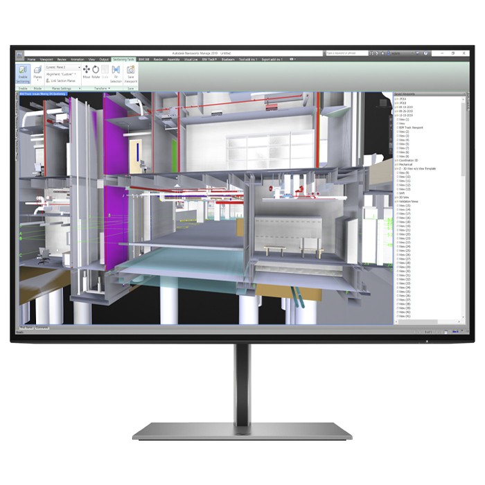 Monitor HP Z24u G3 24 Pollici 1920x1200 WUXGA USB HDMI DisplayPort USB di Tipo C Gray