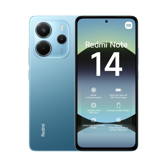 Smartphone Xiaomi Redmi Note 14 4G 128GB 6.67' OLED 50MP Blue [Grade A]