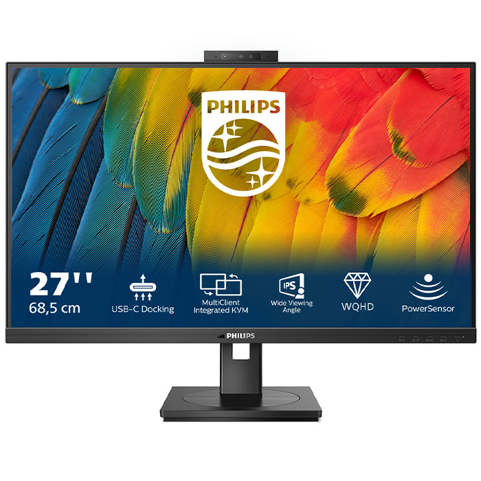 Monitor Philips 27B1U56 27 Pollici 2560x1440 QHD VGA HDMI DP Black