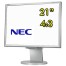 Monitor PC LCD 21 Pollici NEC MultiSync LCD2170NX DVI VGA Silver White 4:3 