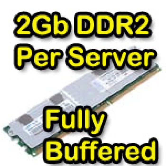 Memoria RAM per server 2GB DDR2 DIMM 667 MHZ 240 Pin PC2-5300 CL4 SDRAM Fully Buffered IBM HP Dell
