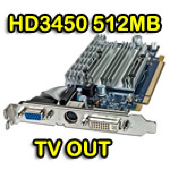 Scheda video ATI Radeon HD3450 512MB DDR2 PCI-e VGA TV-Out DVI Display 188-0CE40-005SA