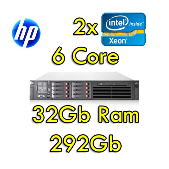 Server HP ProLiant DL380 G7 (2) Xeon HexaCore X5660 2.8GHz 32Gb RAM 292Gb (2) PSU Smart Array P410 512Mb