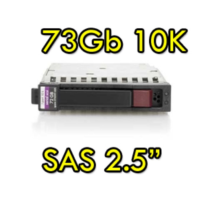 Hard Disk per Server HP SAS 2.5' 73Gb 10K Hot Swap per Proliant DL ML BL G5 G6 G7 