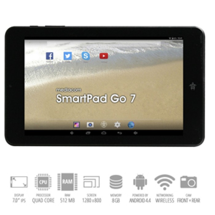 Tablet Mediacom SmartPad Go 7 Cortex A7 512Mb 8Gb LCD 7' GPS Wifi Bluetooth Android 4.4