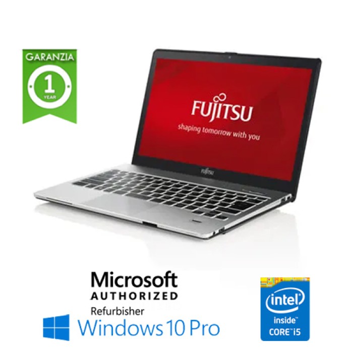 Notebook Fujitsu Lifebook S904 Core i5-4300M 8Gb Ram 256Gb SSD DVD-RW 13.3' Windows 10 Professional