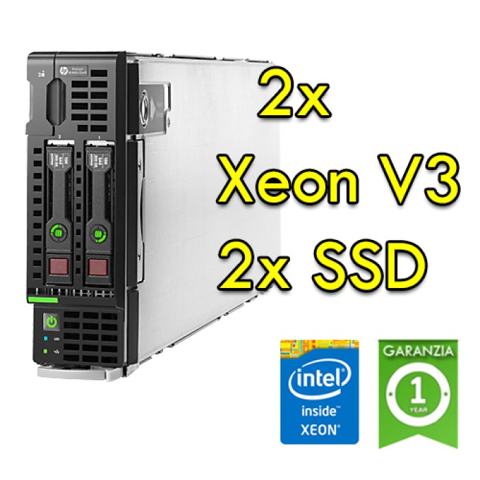 Blade Server HP BL460C Gen 9 (2) XEON E5-2660 V3 2.6GHz 512Gb Ram 2x 240Gb SSD